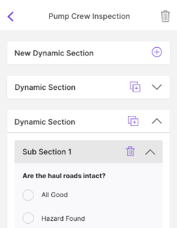 Dynamic Sections
