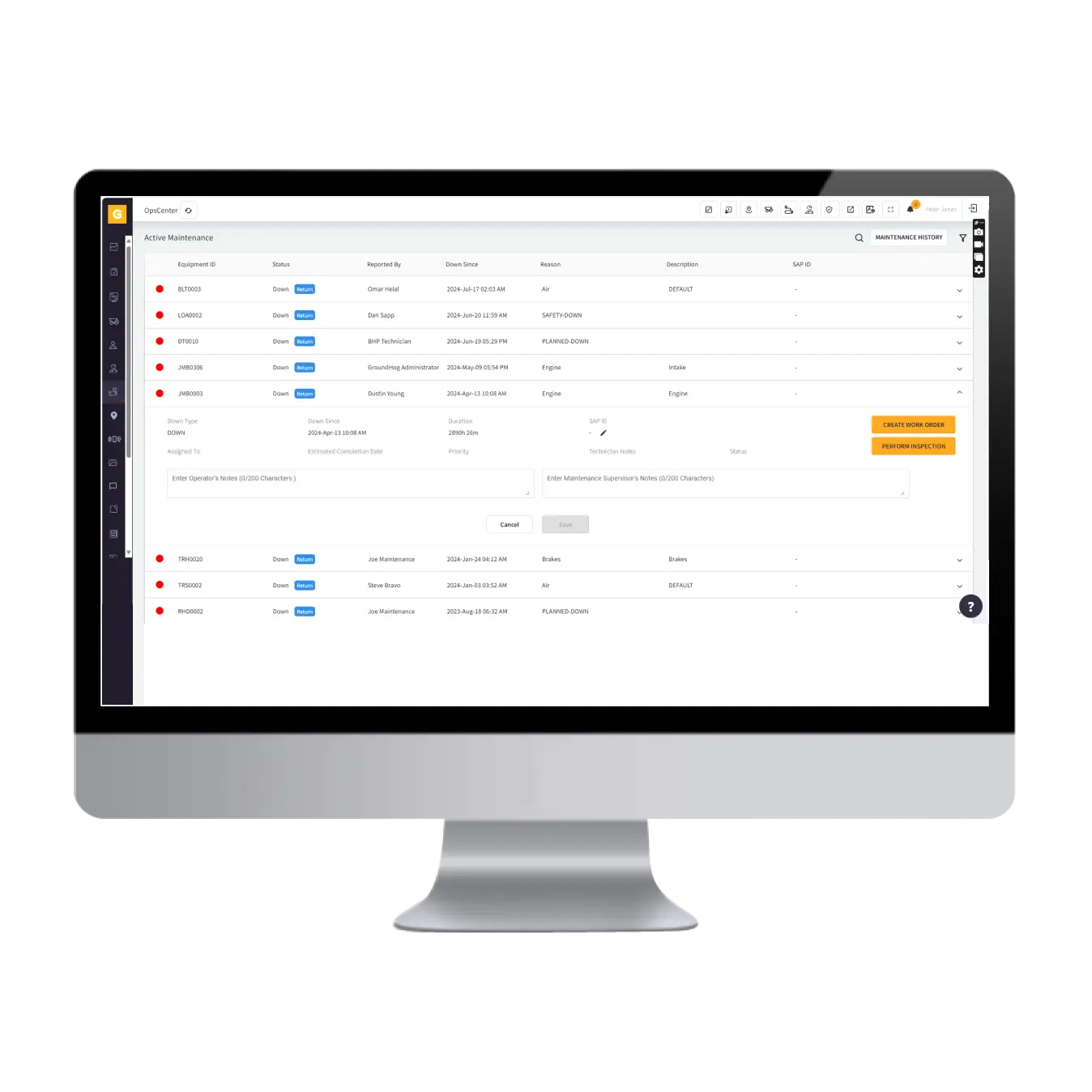 Real-time shift progress tracking